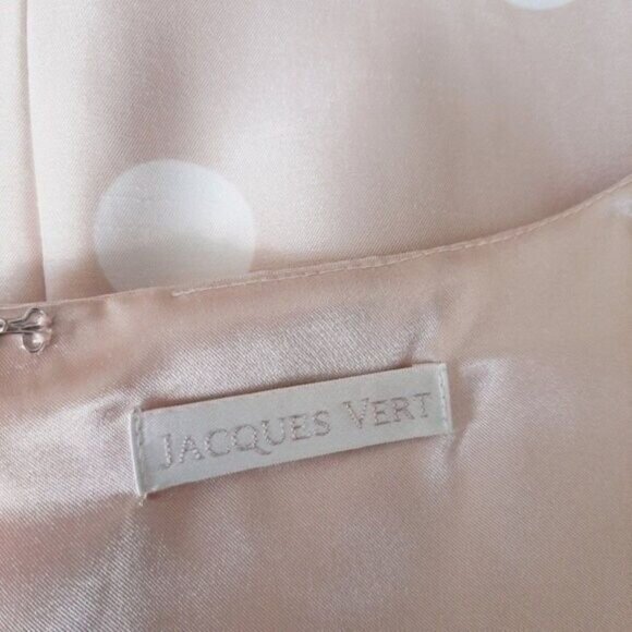JACQUES VERT \ Sheath Mini Dress Polka-dot Pink & White Sz 20 - Picture 9 of 10